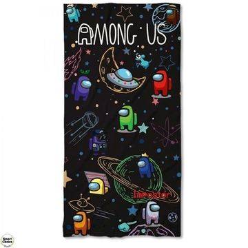 Хавлиена плажна кърпа 5 размера – Among Us черна. Модел – K-3104