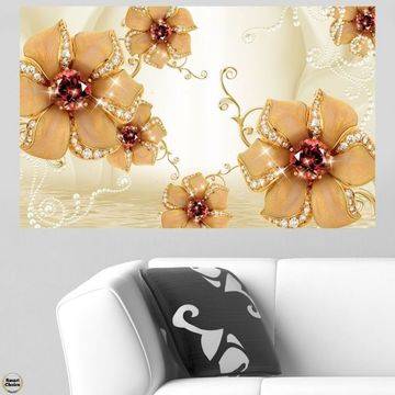 Картина пано за стена от 1 част – Диамантени цветя. HD-5049-1