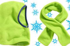 Детски шалове и шапка Green