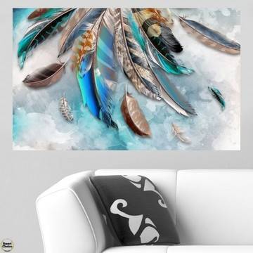 Картина пано за стена от 1 част – Дъжд от пера. HD-5058-1