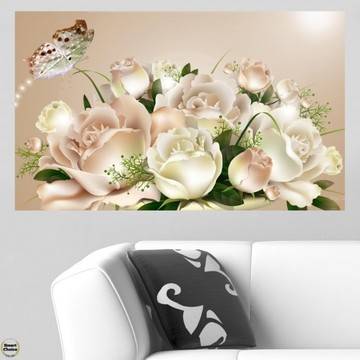 Картина пано за стена от 1 част – Букет нежни рози. HD-5064-1