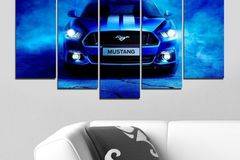 Декоративно пано – картина за стена от 5 части – Ford Mustang – face. HD-5074 – Smart Choice