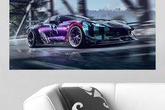 Картина пано за стена от 1 част – Chevrolet Corvette C7. HD-5083-1 – Smart Choice