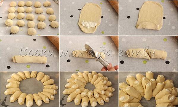 Пухкава и много ефектна питка „Далия“ (стъпка по стъпка)