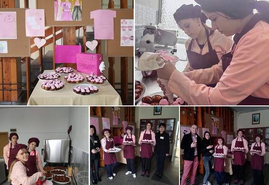 Розови кексчета, рисунки и табла за Деня на розовата фланелка в РПГ „Никола Стойчев“ в Разлог