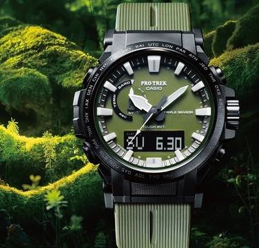 Chasovnici-bg: Casio пуснаха на пазара серия PRO TREK с пластмасов корпус, произведен от биомаса