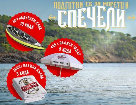 Спечелете надуваеми каяци за преходи, плажни чадъри и плажни кърпи от Бургаско