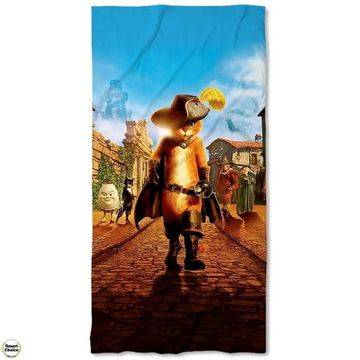 Хавлиена плажна кърпа 5 размера – Котаракът в чизми. Модел – K-4335 – Smart Choice