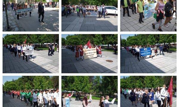 Тържествено шествие, на училища и детски градини в Разлог, за 24-ти май, довечера очаквайте абитуриентите (ВИДЕО)