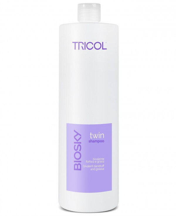 Tricol Biosky Twin Shampoo Normalizing Shampoo for oily scalp and hair Бивалентен шампоан против пърхот и мазен скалп 1000мл