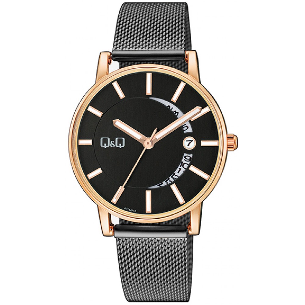 Мъжки аналогов часовник Q&Q – A478J412Y , черен