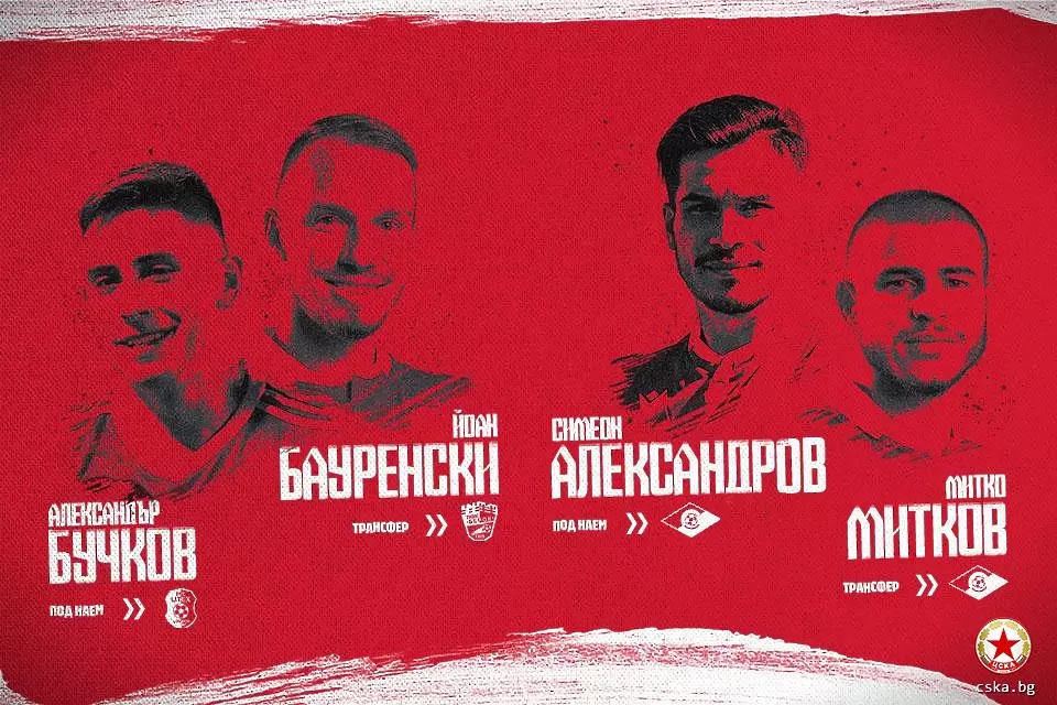 ЦСКА обяви изходящите трансфери на четирима – двама са продадени