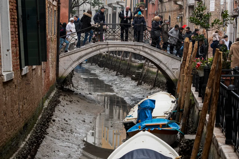 Венецианските канали пресъхнаха