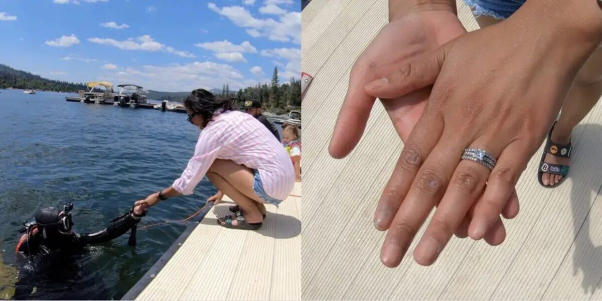 Водолаз от Америка извади огромен диамантен пръстен от дъно на езеро
