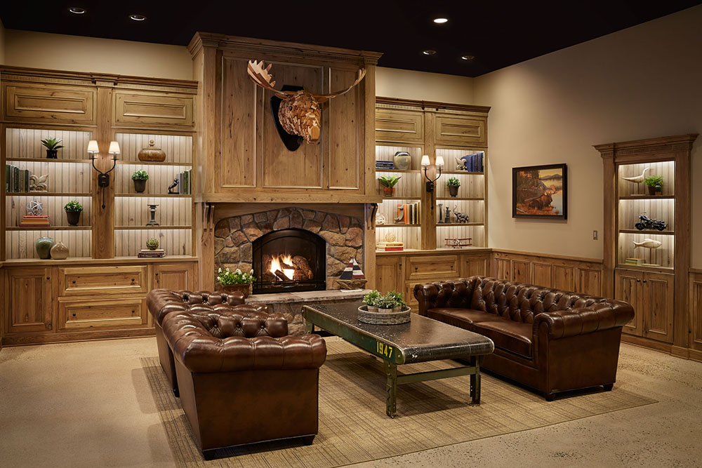 rustic style living room section
